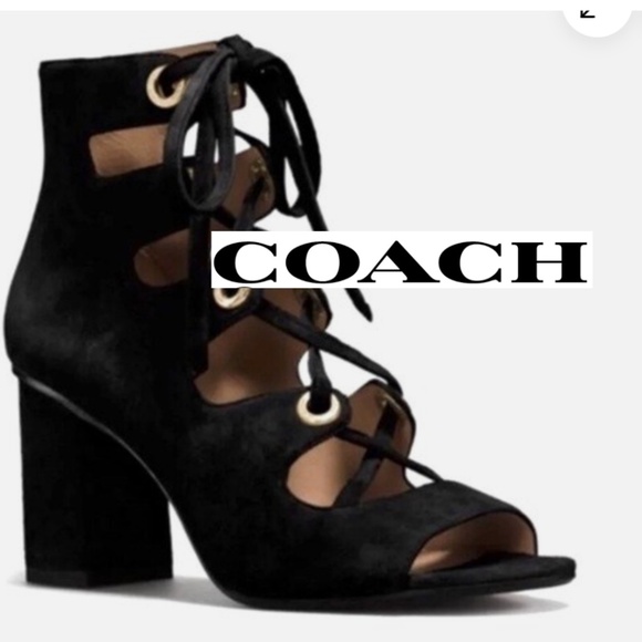 Coach Shoes - Coach Priscilla Lux Suede Lace Up sandal, 6.5 GD1156